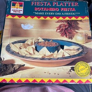 Fiesta Platter Mexican Cookware glazed pottery.